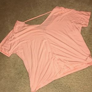 Orange and White Stripped T